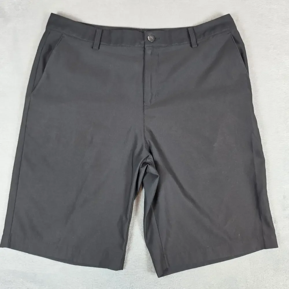 Adidas Climalite Men's Golf Shorts Black Performance Stretch Size 34 Lightweight